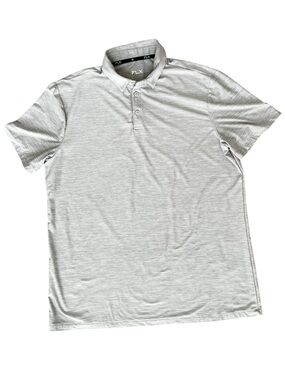 FLX Men’s Large Light Gray Polo Shirt Travel Golf Comfy Soft
